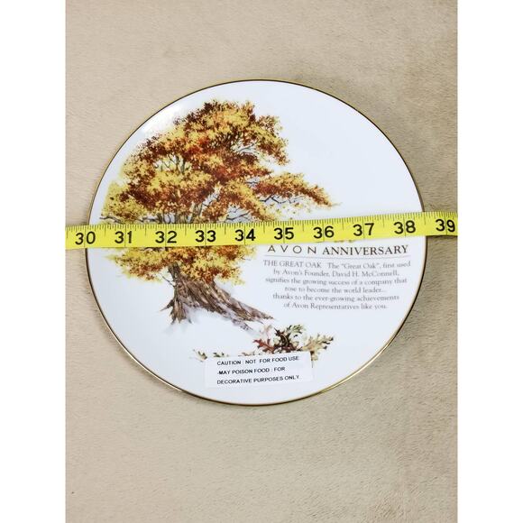 Avon 5th Fifth Anniversary Fine Porcelain 22k Gold Trim 8 1/2" Vintage - Picture 11 of 11